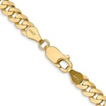 14K 4.75mm Flat Beveled Curb with Lobster Clasp Chain - Image 3