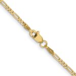14K 1.8mm Flat Figaro with Lobster Clasp Chain - Image 3