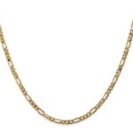 14K 3mm Flat Figaro with Lobster Clasp Chain - Image 2