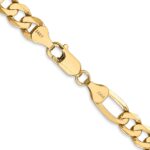 14K 7mm Flat Figaro with Lobster Clasp Chain - Image 3