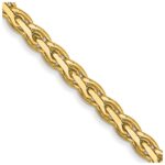 14K 2.4mm Flat Wheat with Lobster Clasp Chain