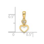 14k Madi K CZ Hearts Dangle Pendant - Image 4