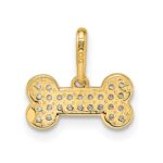 14k Madi K CZ Dog Bone Pendant - Image 3