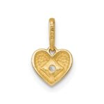 14k Madi K Polished CZ Heart Childrens Charm / Pendant - Image 3