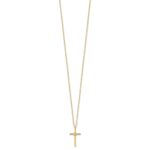 14k Madi K .01ct Diamond Cross Necklace - Image 2