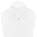 14k Madi K 3mm Aquamarine Heart Birthstone Necklace - Image 4