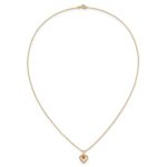 14k Madi K 3mm Citrine Heart Birthstone Necklace - Image 6