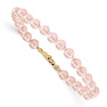 14k Madi K 4.5mm-5.5mm Pink Imitation Shell Pearl 5.25 inch Bracelet