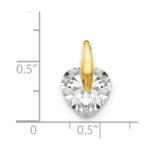 14k Madi K CZ Children's Heart Pendant - Image 3