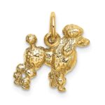 14k Solid 3-D Poodle Dog Charm - Image 3
