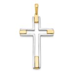 14k Two-tone Fancy Cross Pendant