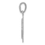 14k White Gold Jerusalem Cross Pendant - Image 2