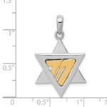 14k Two-tone Star of David Pendant - Image 3