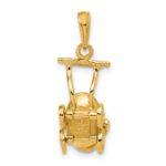 14k 3-D Baby Carriage Charm - Image 4