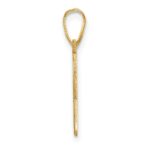 14k Small Pink Enameled Awareness Ribbon Pendant - Image 2