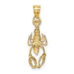 14K and White Rhodium Lobster Charm - Image 3