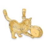 14k and White Rhodium Cat Playing with Yarn in Basket Charm - Image 3