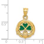 14k Enameled Claddagh Charm - Image 4