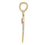 14k Two-tone with White Rhodium #1 GRANDMA Heart Pendant - Image 2