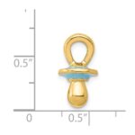 14k Blue Enameled 3-D Pacifier Pendant - Image 3