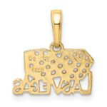 14k LAS VEGAS with Dice Pendant - Image 3