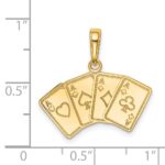 14k Aces Playing Cards Pendant - Image 4