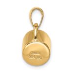 14K 3-D Black Enameled Coffee Cup Pendant - Image 3