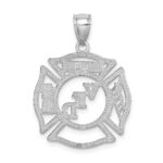 14k White Gold VFD Member Shield Charm - Image 3