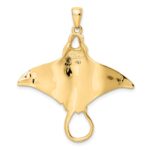 14k Large Manta Ray Pendant - Image 3