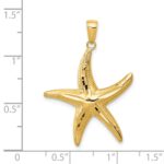 14K Diamond-cut Starfish Pendant - Image 3