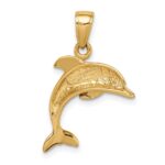14k Jumping Dolphin Pendant - Image 3