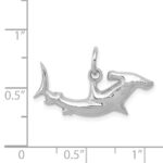 14k White Gold Hammerhead Shark Charm - Image 4