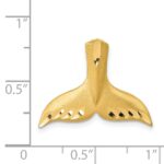 14K Satin Diamond-cut Whale Tail Omega Slide - Image 4
