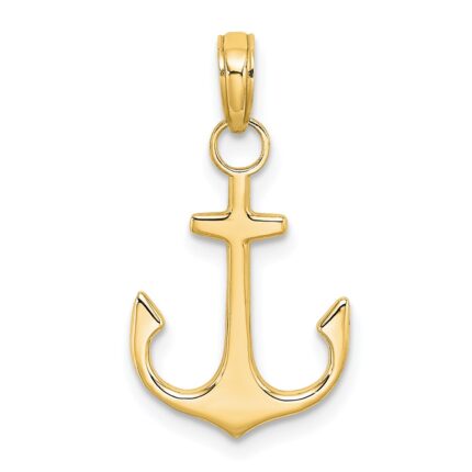 14k Anchor Pendant