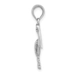 14K White Gold Standing Pelican Charm - Image 2