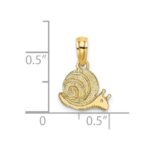 14k Textured Mini Snail Charm - Image 3