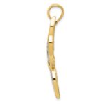 14k and White Rhodium Diamond-cut Butterfly Pendant - Image 2