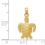 14k Sea Turtle Pendant - Image 4