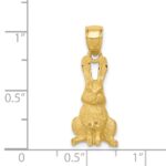 14K Diamond-cut Rabbit Pendant - Image 4