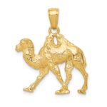 14k 3-D  2-Hump Camel Pendant