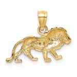 14K Diamond-cut Lion Pendant - Image 3