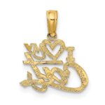 14k I HEART MY CAT Charm - Image 4