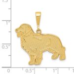14k Textured Golden Retriever Dog Pendant - Image 4
