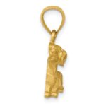 14K Satin Diamond-cut Dachshund Dog Pendant - Image 2