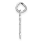 14K White Gold Key Letter D Initial Charm - Image 2