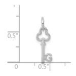 14K White Gold Key Letter G Initial Charm - Image 3
