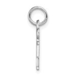 14K White Gold Key Letter H Initial Charm - Image 2