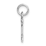 14K White Gold Key Letter K Initial Charm - Image 2