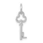 14K White Gold Key Letter L Initial Charm