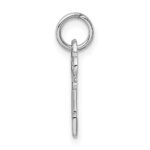 14K White Gold Key Letter N Initial Charm - Image 2